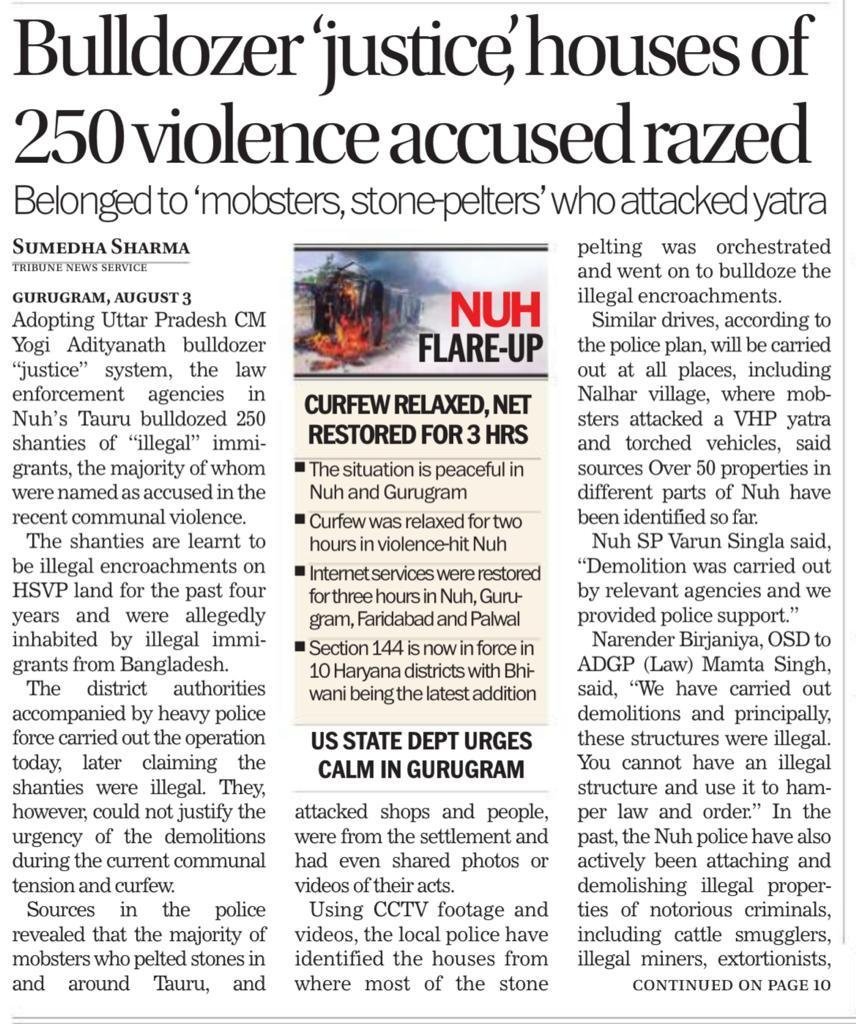 imMAK02's tweet photo. "Both sides are equally responsible"

Did govt bulldoze house of those who burned down Muslims shop, attacked Mosques??

What about Monu Manesar, Ashok and Bittu Bajrangi? https://t.co/8TexXKEm4F