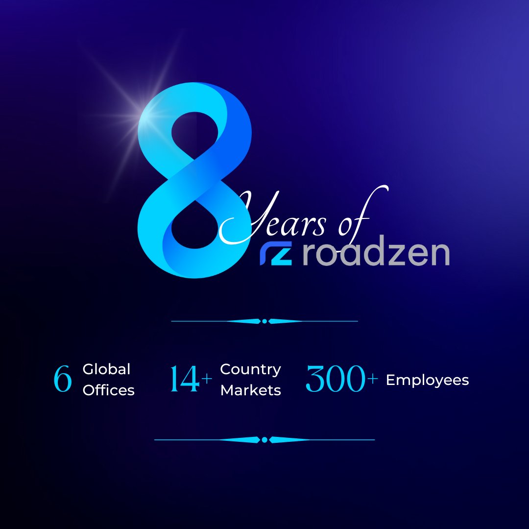 8 years together and going strong! We’re celebrating Roadzen's anniversary today. Countless miles travelled towards bringing smarter mobility and insurance solutions to the world – thank you for being part of it. 

@roadzeninc #RoadzenTurns8 #DrivingTheFuture #CompanyAnniversary