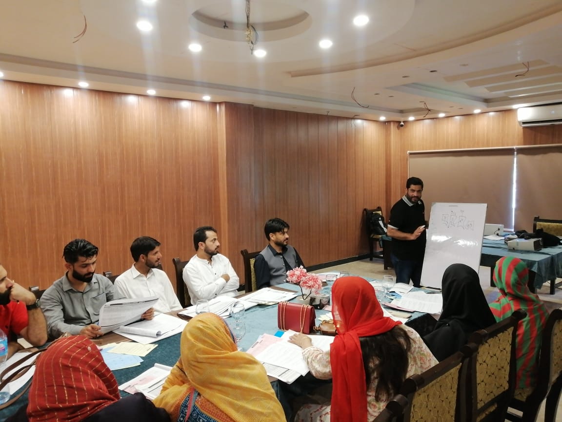 ASERPAKISTAN's tweet photo. #AserCycle23 updates!
Provincial Workshop Azad Jammu and Kashmir Day 2!
The workshop started with instructions on the #ASERPakistan survey and led to Group work on tools. Training of Trainers was led by Waqas Bajwa! https://t.co/p2VpLolPLO