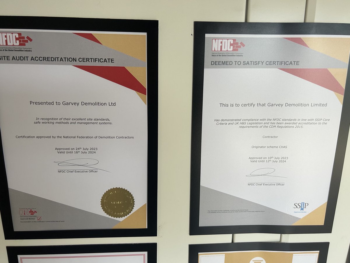 We are happy to say we have passed our NFDC audit, assessed on site procedures, H &amp; S, environmental.✅