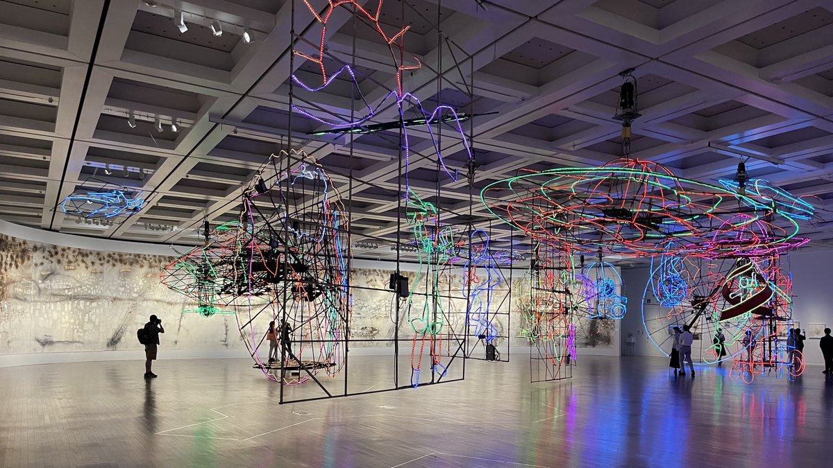 NACT_PR's tweet photo. 🌃本日 #蔡國強宇宙遊 #テート美術館展 は 20:00まで夜間開館します!
※展覧会最終入場は19:30。
🌃Today, the Exhibitions of #RambleintheCosmos & #TateLight are open until 20:00!
Last admission: 19:30.
🔗https://t.co/sOMj6Pubez
#国立新美術館 #NACT
#蔡國強 #CaiGuoQiang #NACTLight https://t.co/DouvWzrNQJ