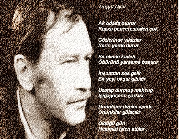 Önce sesin gelir aklıma Çaresiz kaldıkça hep seni düşünürüm Güzel olan, dolgun başaklardaki sarışın sevinçli Sonra cumartesi günleri gelir Sonra gökyüzü gelir hemen kurtulurum Bir yağmur yağsa da, beraber ıslansak. #TurgutUyar İyi ki doğdun şiirin büyük tanrısı...