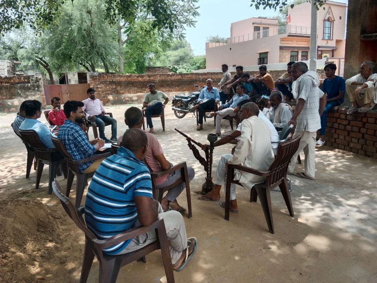 Physical verification of DLI#3 &amp; #4 under Atal Jal, Groundwater Expert Sh. Prabhat semwal visited the various gram Panchayat of Bhiwani . During the visit, he discussed water-efficient practices with the farmers and also inspected the ongoing work related to the supply side.