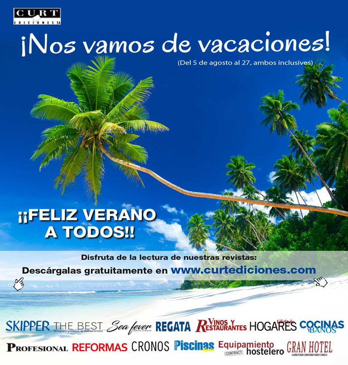 La oficina de Gran Hotel Turismo cierra desde hoy hasta el 27 de agosto, pero en revistagranhotel.com seguimos trabajando con la actualización de noticias diarias. No se pierda estas semanas todo lo relacionado con el sector hotelero y turístico de este verano