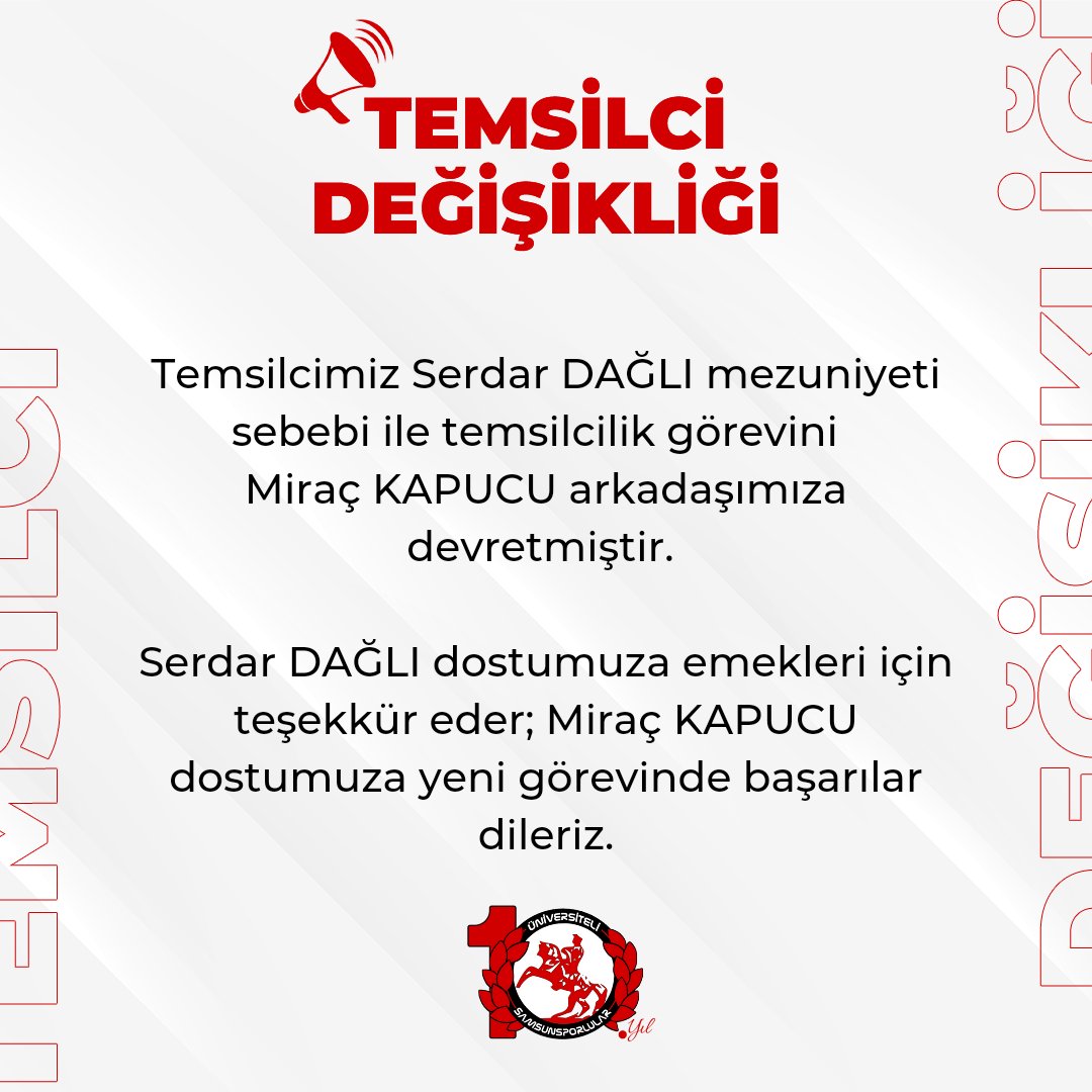 UniSamRize's tweet photo. 📢 DUYURU

#Samsunspor #Samsun #ÜniSam https://t.co/IuH7yR81vM