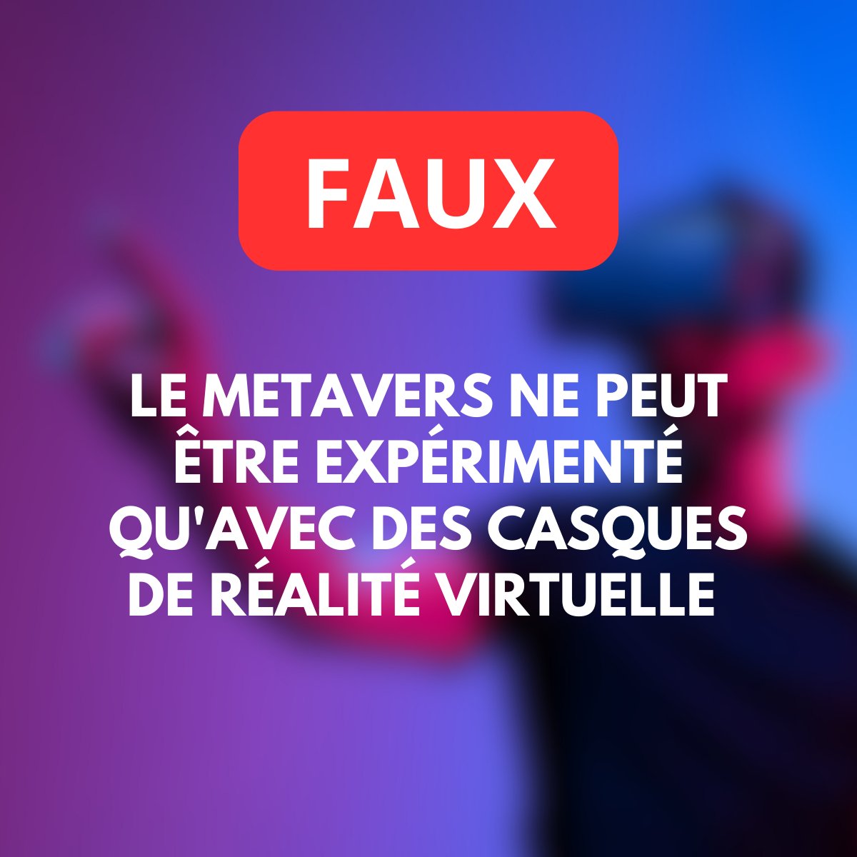 ‼️Le #métavers n'exige pas forcément des casques VR coûteux ; il est accessible via des ordinateurs, smartphones, tablettes, etc...

Vous pouvez explorer ce nouvel univers numérique passionnant, que vous ayez un #casqueVR dernier cri ou simplement un smartphone ! 🚀