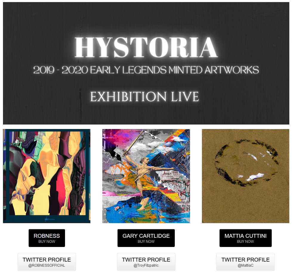<a href="/curatioart/">#CURATIO I CURATORS & COLLECTORS</a> powered by <a href="/Kollector_token/">ＫＯＬＬＥＣＴＯＲ</a>
BECAUSE THE BLOCKCHAIN DON'T LIE presents :  HYSTORIA EXHIBITION LIVE on k-base.art

 For the culture and to not forget👊 2019 - 2020 minted artworks / true legends of cryptoart world !