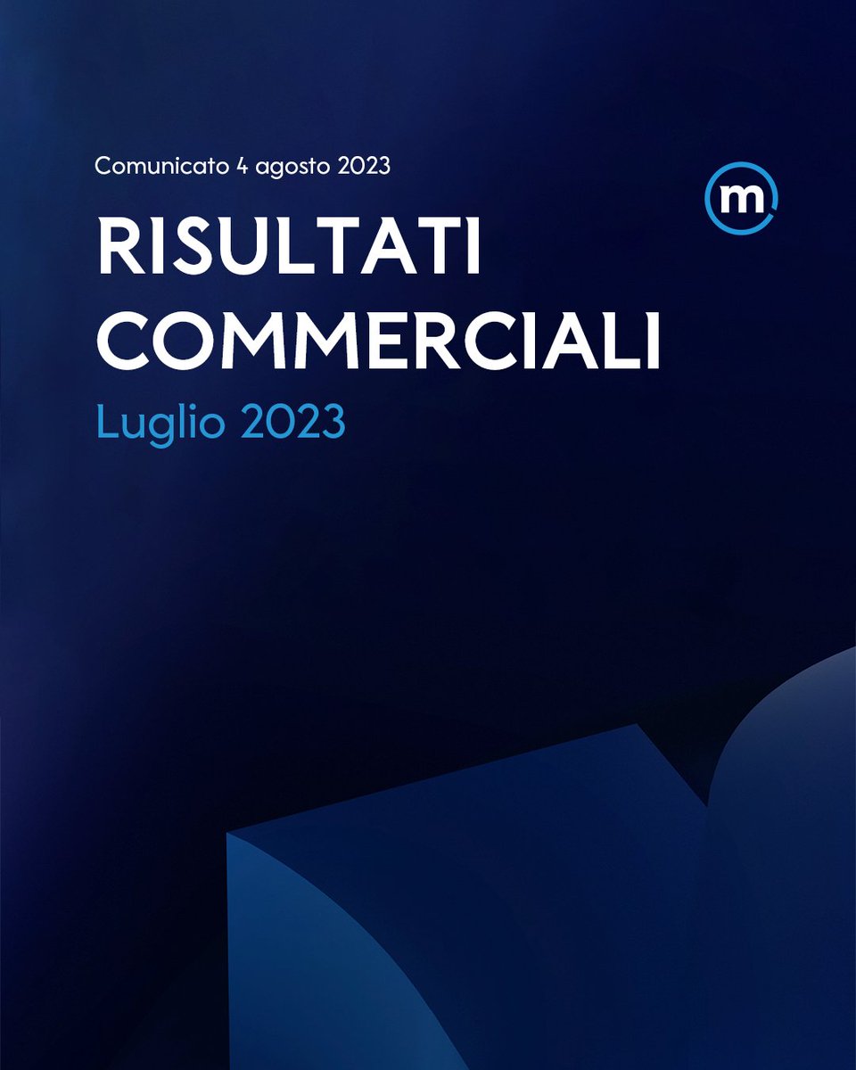 I #RisultatiCommerciali di luglio 2023 sono online con il commento di 𝐌𝐚𝐬𝐬𝐢𝐦𝐨 𝐃𝐨𝐫𝐢𝐬, Amministratore Delegato di #BancaMediolanum.

Qui il comunicato stampa completo: bmed.it/risultatiluglio

#CostruitaIntornoATe #MediolanumInforma