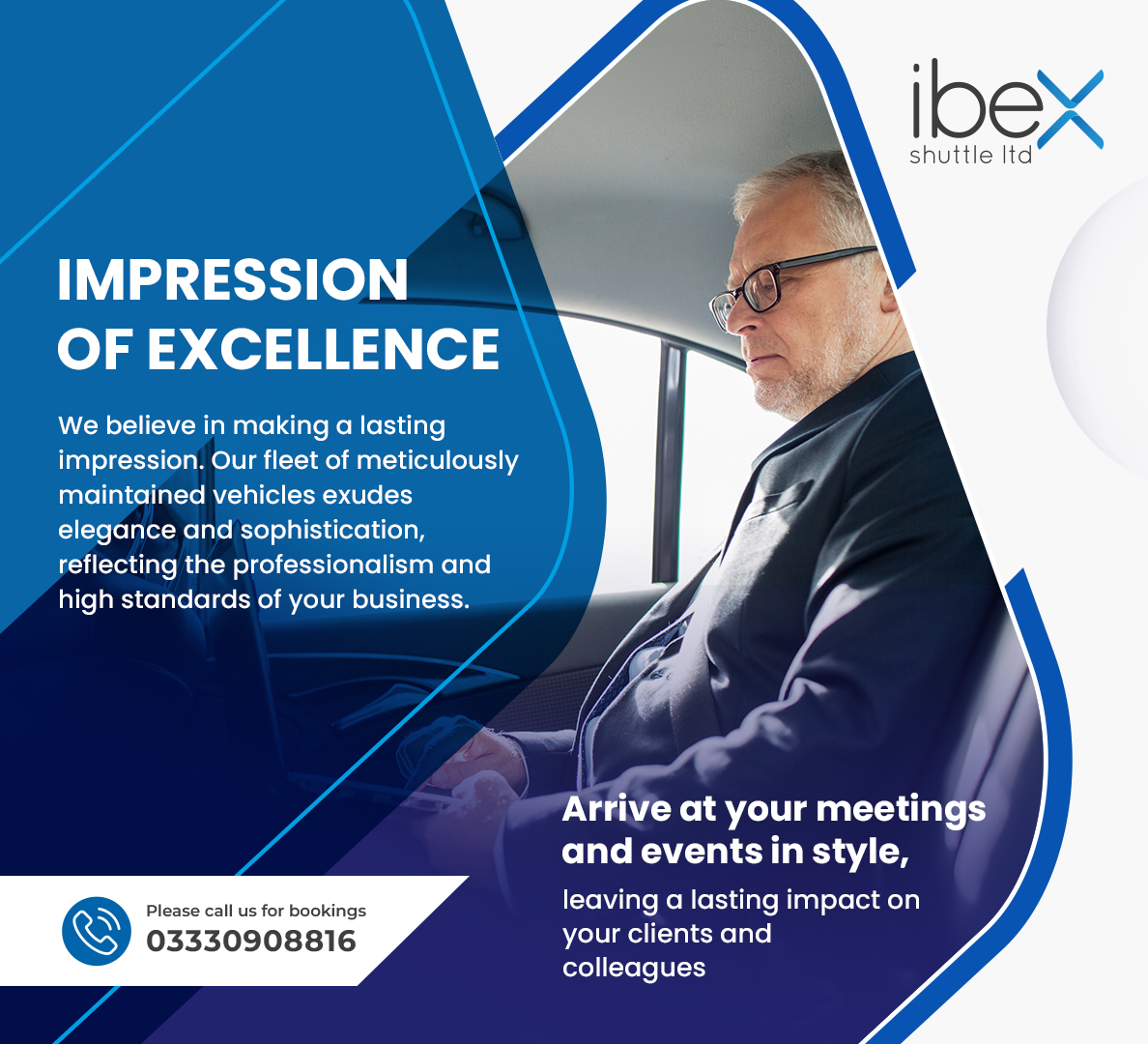 IbexShuttle's tweet image. Arrive in style with our chauffeur service! Sit back, relax, and let our professional drivers take care of the journey. Whether it's a business meeting or a special occasion, make a statement with our premium transportation. #ChauffeurService #LuxuryTravel #ProfessionalDrivers