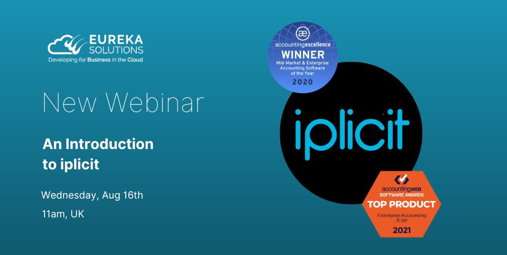 🎉 Join us for our very first webinar with @iplicit! 🎉 📅 When: Wednesday, 16th August, 11 am 🔗 Register here: eurekasolutions-uk.zoom.us/webinar/regist… What to expect: 🔹An intro to our partnership with iplicit 🔹 Live demo of iplicit 🔹 Q&A session #webinar #iplicit