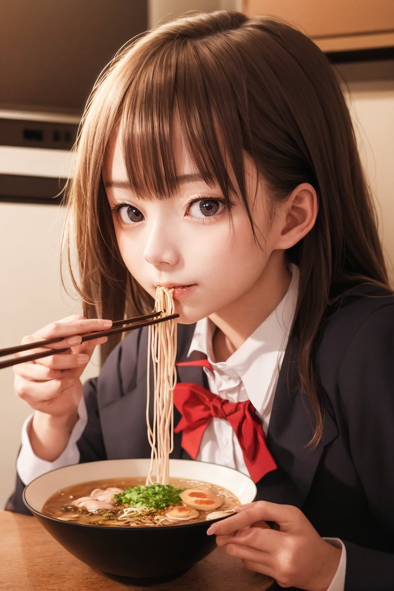 layersection2's tweet photo. ラーメン食べるよ。
#StableDiffusion
#DosMix https://t.co/oe5vB8gZQl
