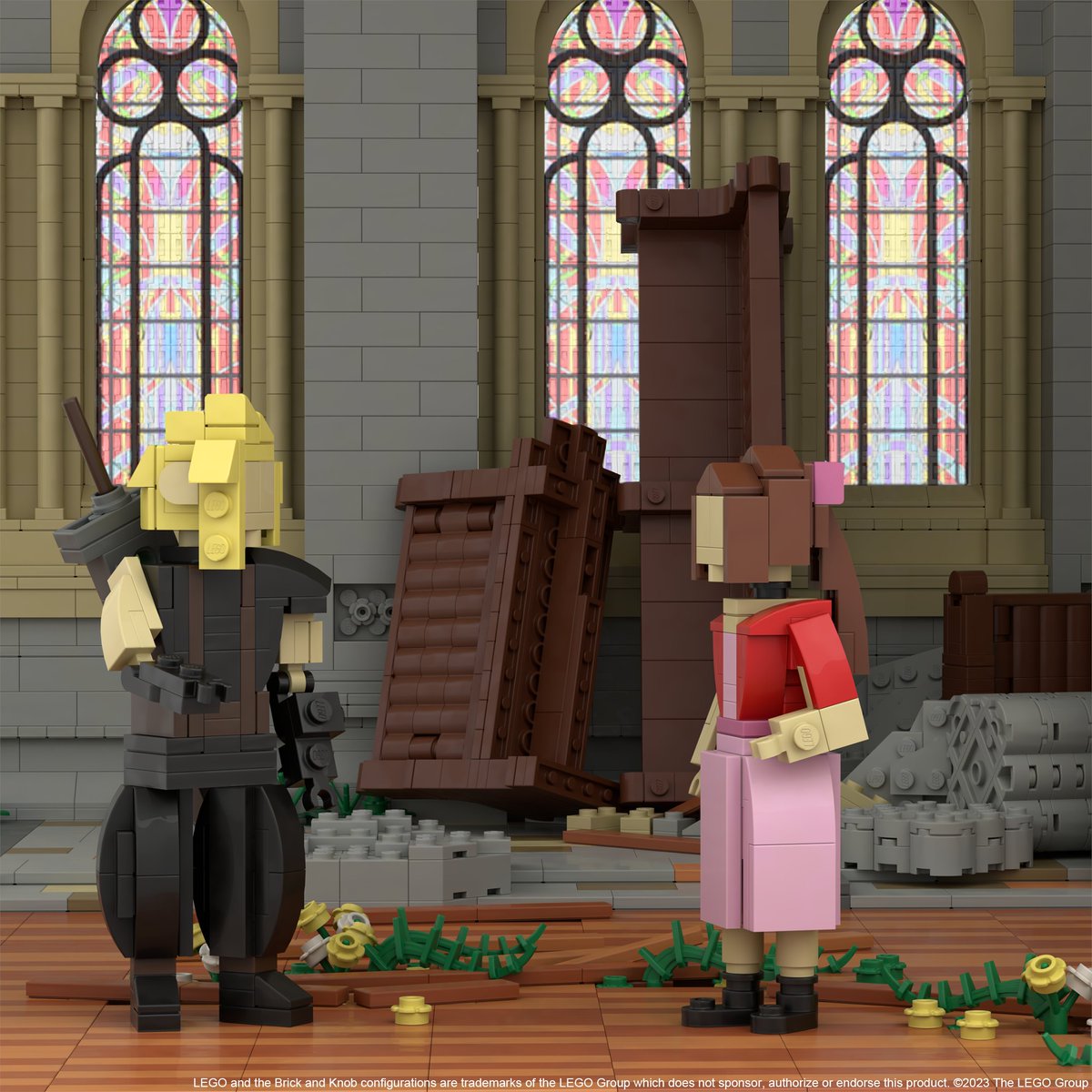 In January you voted for a Final Fantasy VII scene to be built as a LEGO® Brick model and we’re pleased to announce the Sector 5 Slums Church won! Win one of two LEGO® Brick models by following us, liking, and retweeting this tweet. T&Cs apply: sqex.link/ff7lego