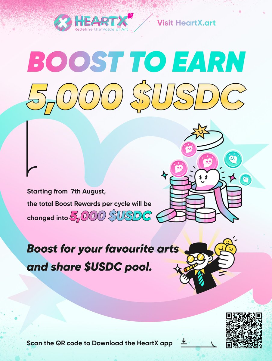 Boost Reward Upgrade Announcement

🔥Starting from 7th August, we will upgrade the Boost-to-Earn rewards to 5,000 $USDC pool per cycle to build a better user experience!

The boosted rewards will be distributed on a weekly basis:

Week1⃣: 500 $USDC 💵
Week2⃣: 1,000 $USDC 💵