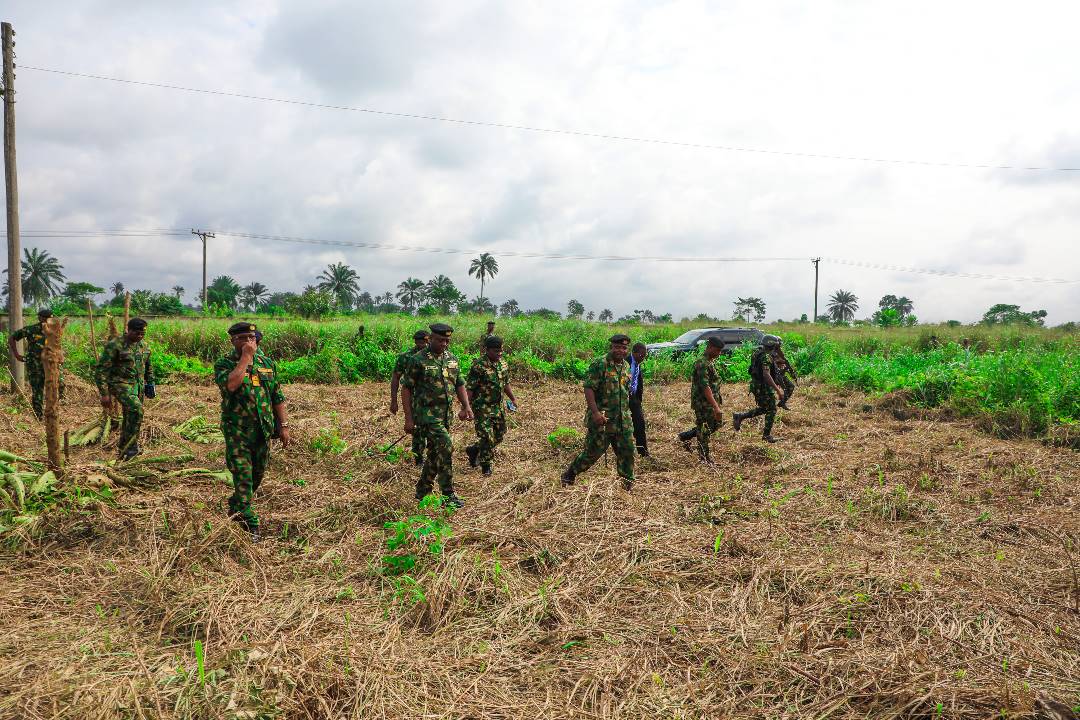 NigerianNavy's tweet photo. Chief of the Naval Staff Inspection of the proposed Nigerian Naval College permanent site Port Harcourt, Rivers State on Thursday 3 August 2023.
#OnwardTogether https://t.co/dnNWOysDeB