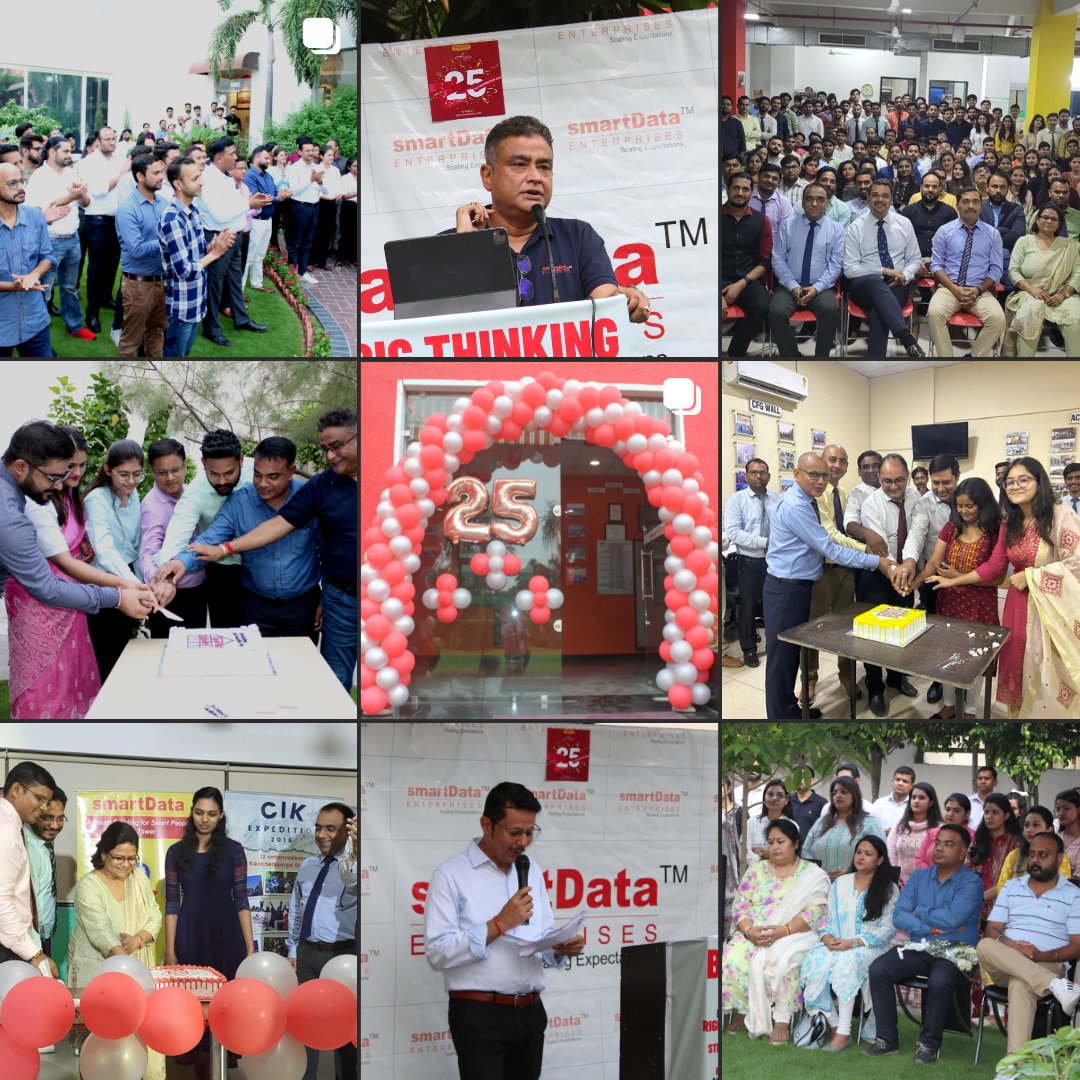 sdeievent's tweet image. Glimpse of 25th Foundation day celebrations @smartDataIncLtd  🎂🥳 Our journey has been one of resilience and dedication, and we marked it with a pompous celebration across all 3 branches. Thank you to our clients and employees for being a part of this incredible journey 🙏🎉