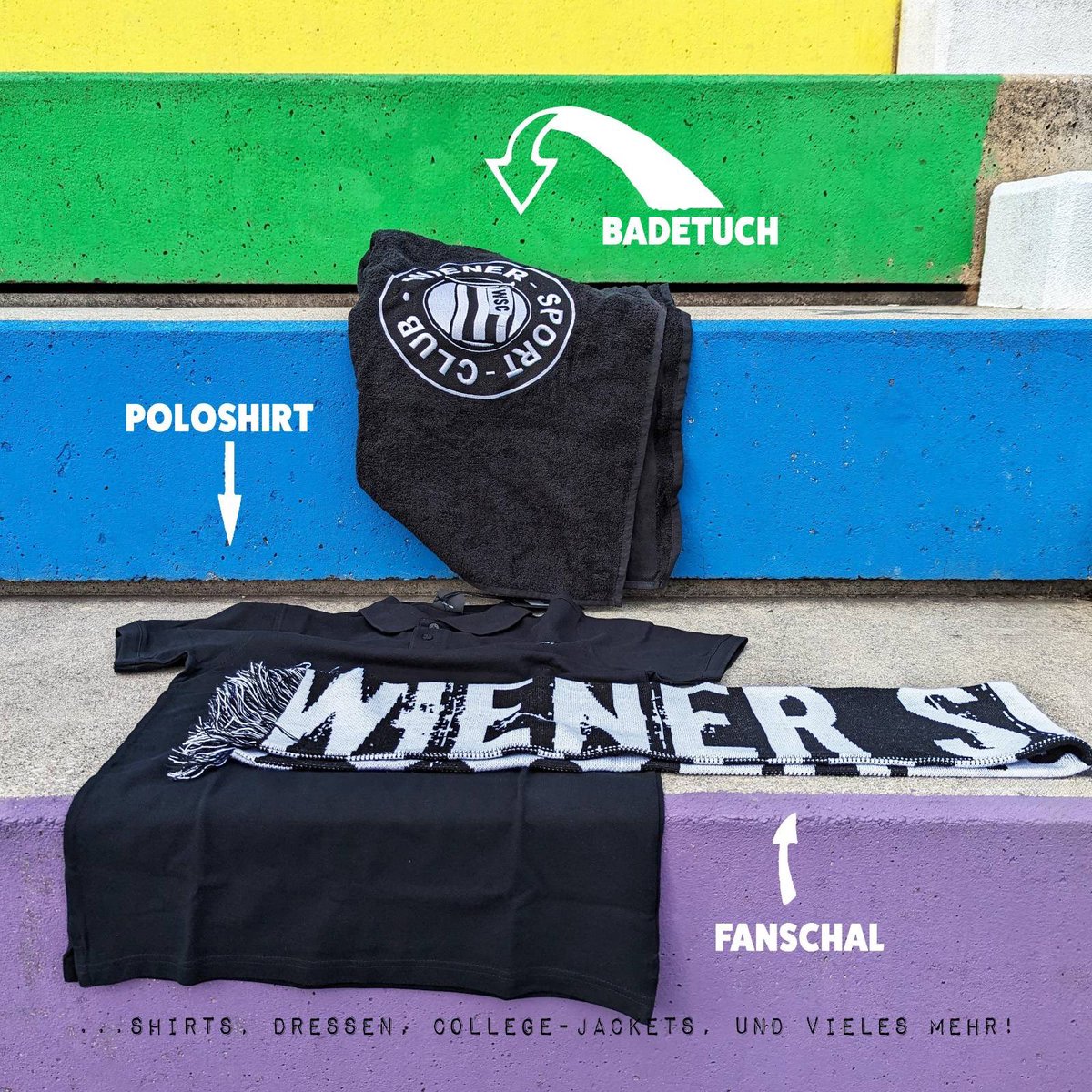 WienerSportClub's tweet photo. #Matchday, oida! Wir legen euch noch einen kurzen Stop beim Merch nahe, bevor es auf die Tribüne geht #WSCKSC https://t.co/Fd8KL1xB5x