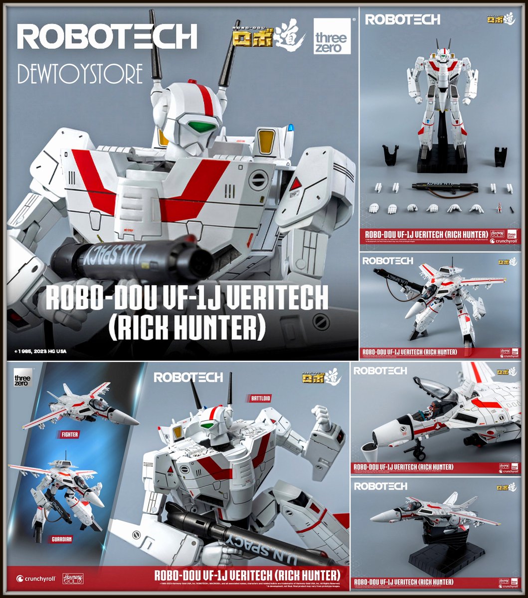 ⭐️ [𝗣𝗿𝗲-𝗼𝗿𝗱𝗲𝗿] Threezero Robo-Dou Metal Alloy Chogokin Mecha Robot Action Figure - 3Z0304 Robotech / Macross - VF-1J Veritech (Rick Hunter)⭐️
ohmyprimus.com/tzr3z0304.html

#ohmyprimus #dewtoystore #robodou #mecharobot #threezero #robotech #macross #vertiech #rickhunter #vf1j