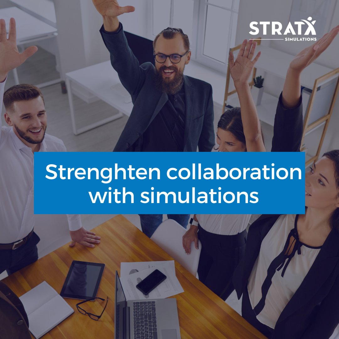 StratxSims's tweet photo. Our simulations foster team cohesion, encouraging collaboration, effective communication, and camaraderie among your workforce. Watch your teams bond, solve complex challenges together, and achieve extraordinary results. #TeamWork #EffectiveCollaboration #HighPerformanceTeams https://t.co/8r9OpgijQu