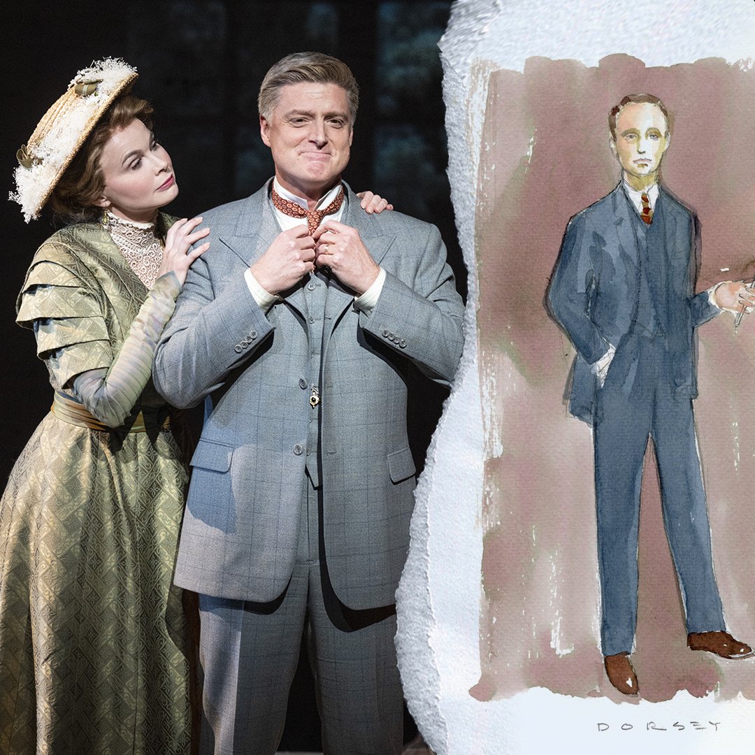 TheTonyAwards's tweet photo. From #SketchToStage - bringing Susan Hilferty's artistic vision to life! 🧵 Looking back at these beautiful sketches of her costume designs for @paradebway before it closes this weekend.

📸: Joan Marcus https://t.co/Autfkj7tfr