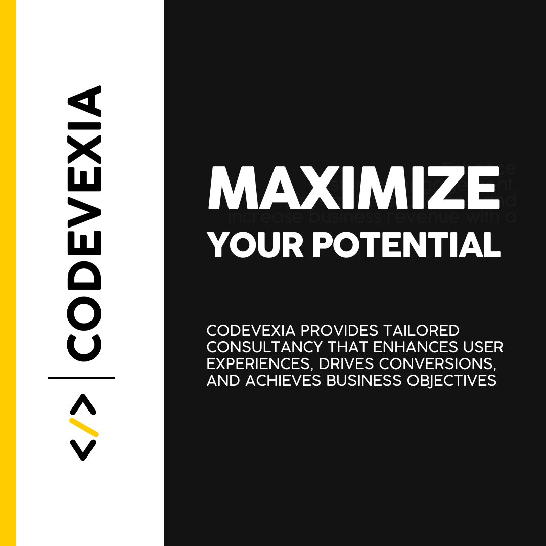 codevexia's tweet image. ✨ From concept to execution, our consultants at #Codevexia provide tailored solutions that enhance user experiences, drive conversions, &amp;amp; achieve business objectives 📈 Let us be your trusted partner in unlocking the full potential of your web projects! #WebProjectOptimization