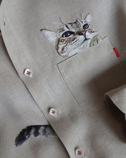 Embroidered shirt by Hiroko Kuboto