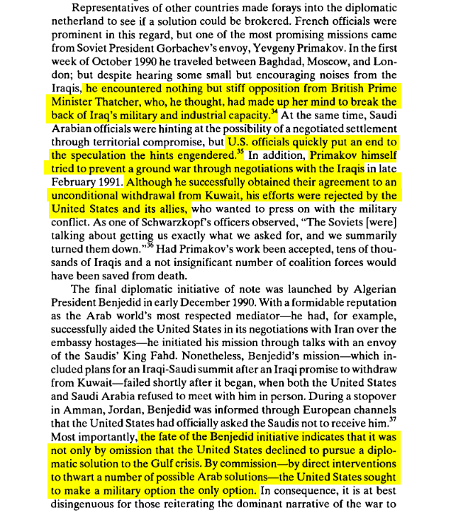 ilovechrissia's tweet photo. The next level up from "the US invaded Iraq in 2003 under false pretense" is to discover that the US also engineered and provoked the Gulf War.

Ref: "Politics Without Principle: Sovereignty, Ethics, and the Narratives of the Gulf War", David Campbell https://t.co/LzoETIiyeY