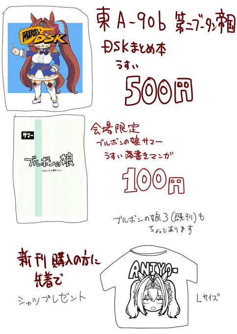 コミケのお品書き作りました。