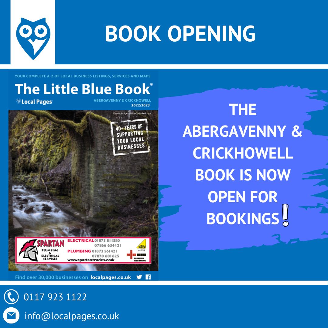 Local Pages (@tweetlocalpages) on Twitter photo The Abergavenny & Crickhowell Local Pages book is now open for bookings!
For more information, look to our website: localpages.co.uk
Why not give us a call today: 0117 923 1122
Alternatively, you can email us: info@localpages.co.uk
#abergavenny #crickhowell #littleblue The Abergavenny & Crickhowell Local Pages book is now open for bookings!
For more information, look to our website: localpages.co.uk
Why not give us a call today: 0117 923 1122
Alternatively, you can email us: info@localpages.co.uk
#abergavenny #crickhowell #littleblue