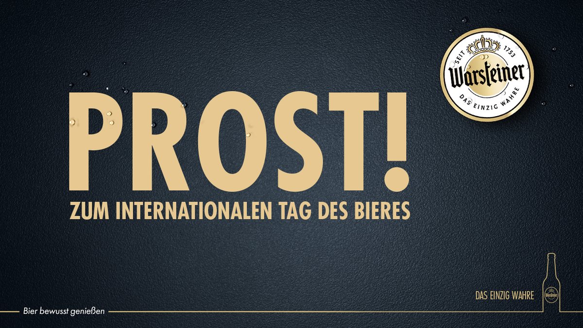 Heute ist der internationale Tag des Bieres!
Daher ein Prost auf EUCH!