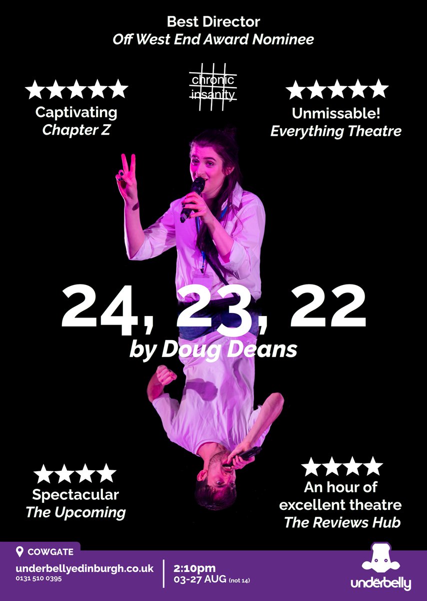 CITheatre's tweet photo. We've got 6 shows at @edfringe this year :)

Our ⭑⭑⭑⭑⭑ gig theatre show 24, 23, 22 is warping time at @FollowTheCow everyday at 14:10

Our 5 show residency at @traversetheatre is full of amazing online and interactive performances as well

Take your pick! #TweetTheMedia https://t.co/qjitSQWyHQ