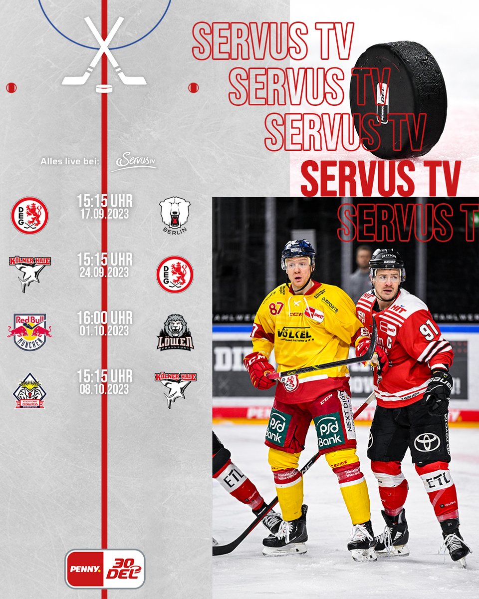 servus tv eishockey del live