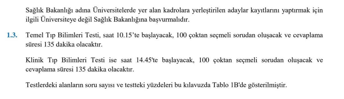 ‼️TUS soru sayısında değişikliğe gidildi. Artık Temel Bilimler 100 soru, Klinik Bilimler 100 soru şeklinde gerçekleştirilecek.