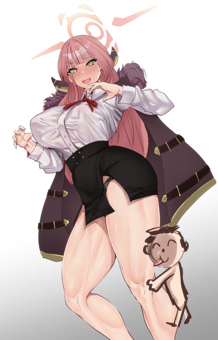 先生に生脚をペロペロされるアル社長を描きました 