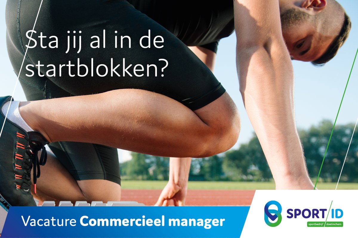 Sta jij al in de startblokken?

Om onze ambities kracht bij te zetten, zijn wij op zoek naar een ervaren en commercieel gedreven manager die onze organisatie verder brengt. 

Link naar de vacature: sport-id.nl/over-ons/werke…

#vacature