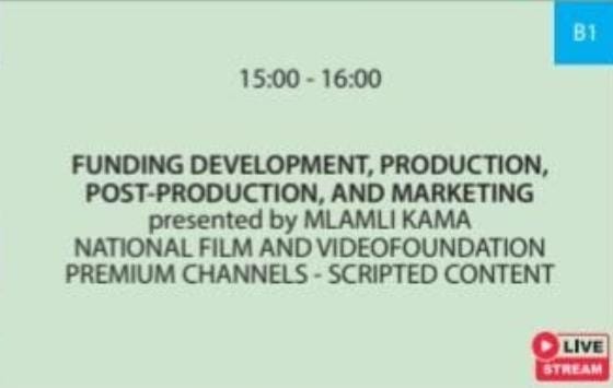 nfvfsa's tweet photo. #NFVF Funding Administration Manager, Mlamli conducted a  session where he unpacked the NFVF funding opportunities. These include the open calls for a bursary and SAFTAs17 Youth Achiever Discretionary Award.
#LoveSAFilm
#grifffilmfest https://t.co/fSTkwnwqwH