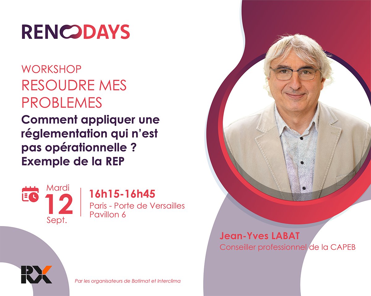 🔔 🔑 Retrouvez-moi sur le forum #Renodays, 12 septembre 2023, dédié à la #RénovationEnergétique globale et performante des #logements ! 
 
 Réservez vite votre place 👉 tinyurl.com/5352mjd4

#Renodays
#Renodays2023
#Renotalks
#Rénovation
#MaPrimeRenov