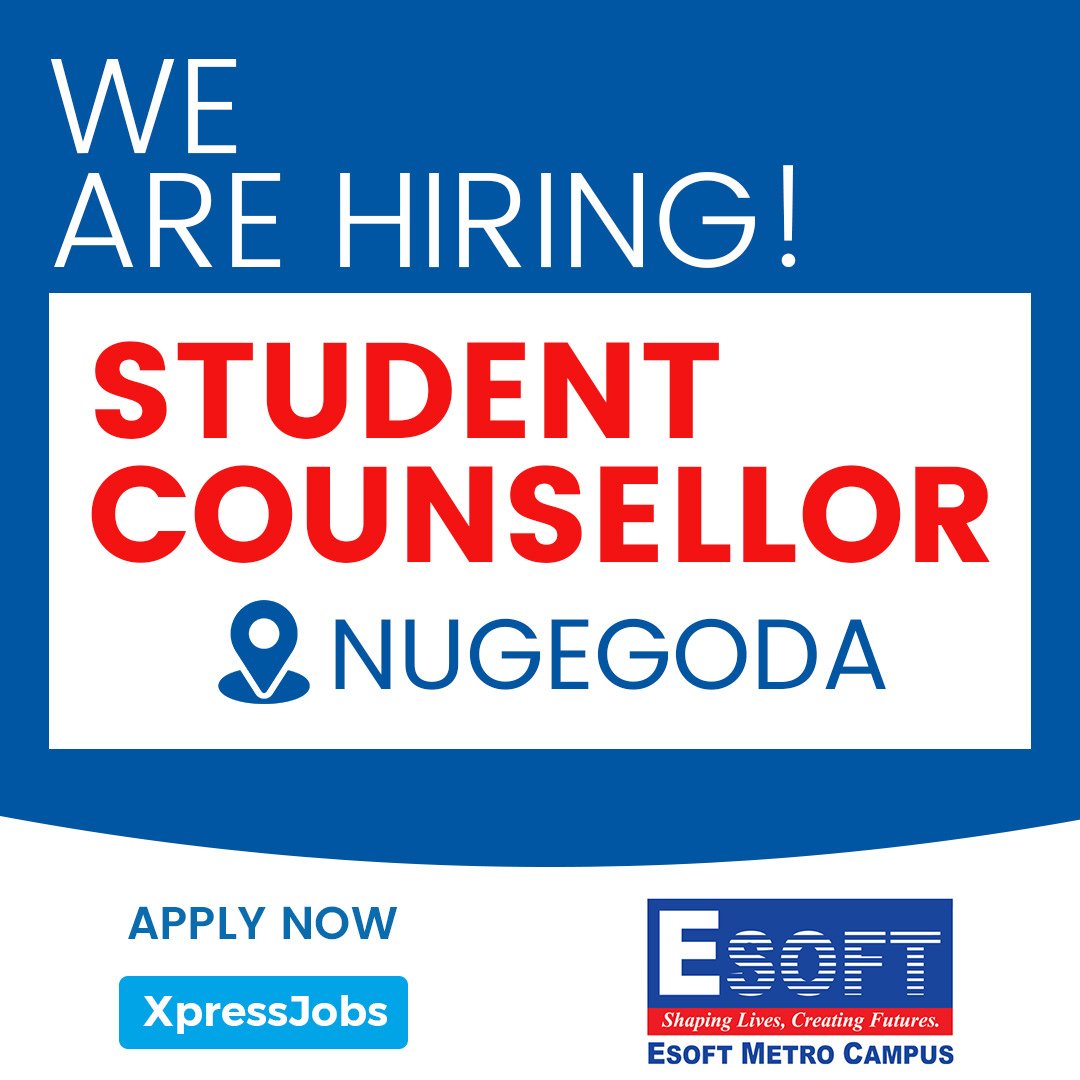 xpress_jobs's tweet photo. Jobs at : ESOFT Metro Campus (Pvt) Ltd
Details : https://t.co/bxPUf6BukA
.
#XpressJobs #jobs #Vacancy #recruitment #apply #newjob #management #business #leadership #success #marketing #Applynow
#esoft #studentcounsellor https://t.co/KHm01zSYYv