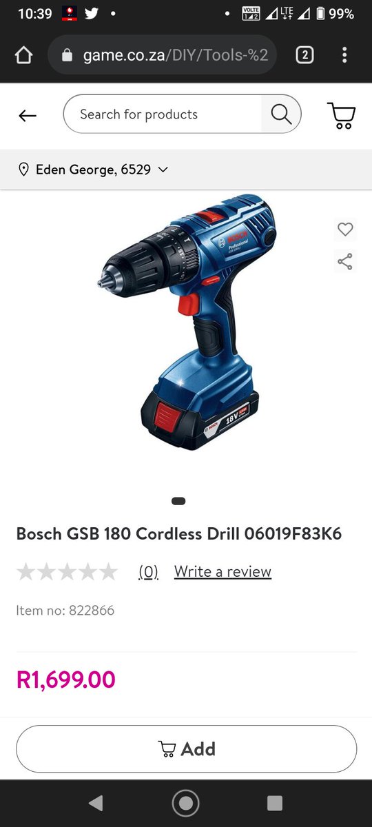 UnclePops_1's tweet photo. @expressoshow @Game_Stores I'd get myself this Bosch cordless drill as I need to install kitchen cupboards #GotGame https://t.co/Ygn9uGxH2X