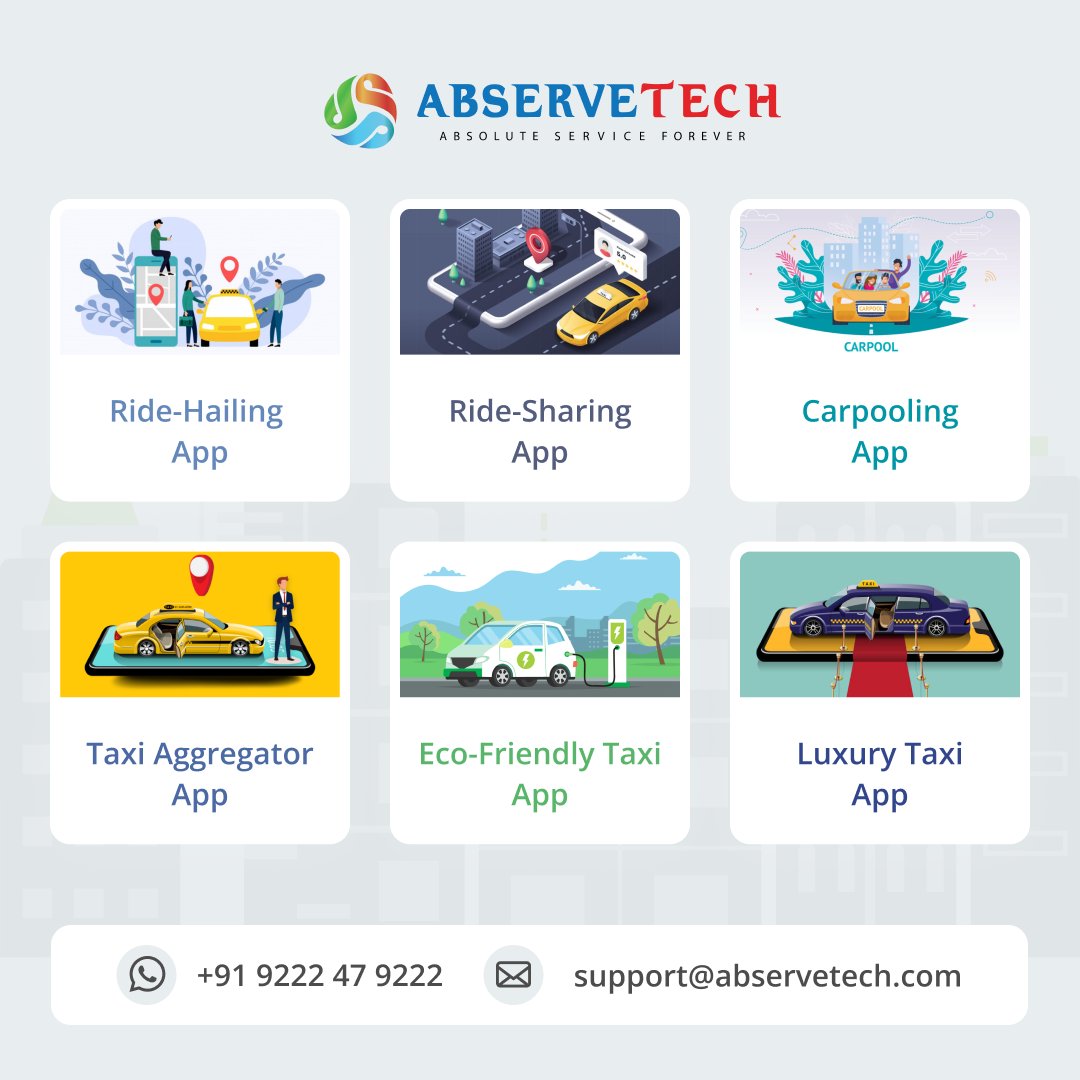 abservetech's tweet image. Discover the different types of taxi apps. 🚖
To explore more:
abservetech.com/uber-clone/
Follow us @Abservetech
#UberClone #TaxiBookingSoftware #TaxiBookingScript #Uber #Taxi #TaxiBooking #Business #Entrepreneurs #Startups #StartupIdeas #BusinessIdeas #RebuStar #Abs #Abservetech