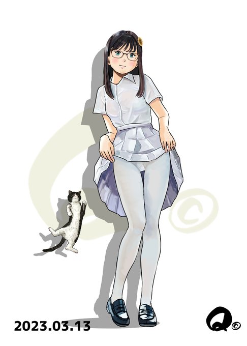 ず～～っと前から修正したかったやつ、やっと修正した😋
ホワイトデーに描いたので「白」多めなのです🤍 