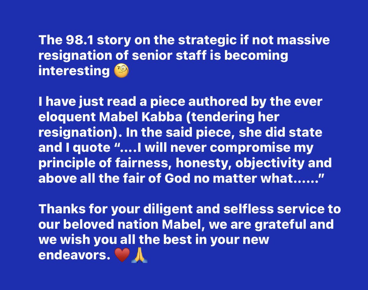 It is becoming interesting at Radio D 🤣 Thank you Mabel Kabba “For God & Country” 🇸🇱