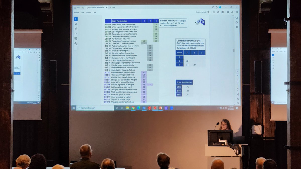 parapsych's tweet photo. Annette Zwickel from @IGPP_Freiburg dives into Exceptional Experiences #ExEs, examining their relationship and the psychosis continuum. Learn more about the Phenomenology of ExEs Questionnaire #PExE-II at the November #PA2023 Convention Online Encore: https://t.co/nJON36CupW https://t.co/szBRXhuv0o