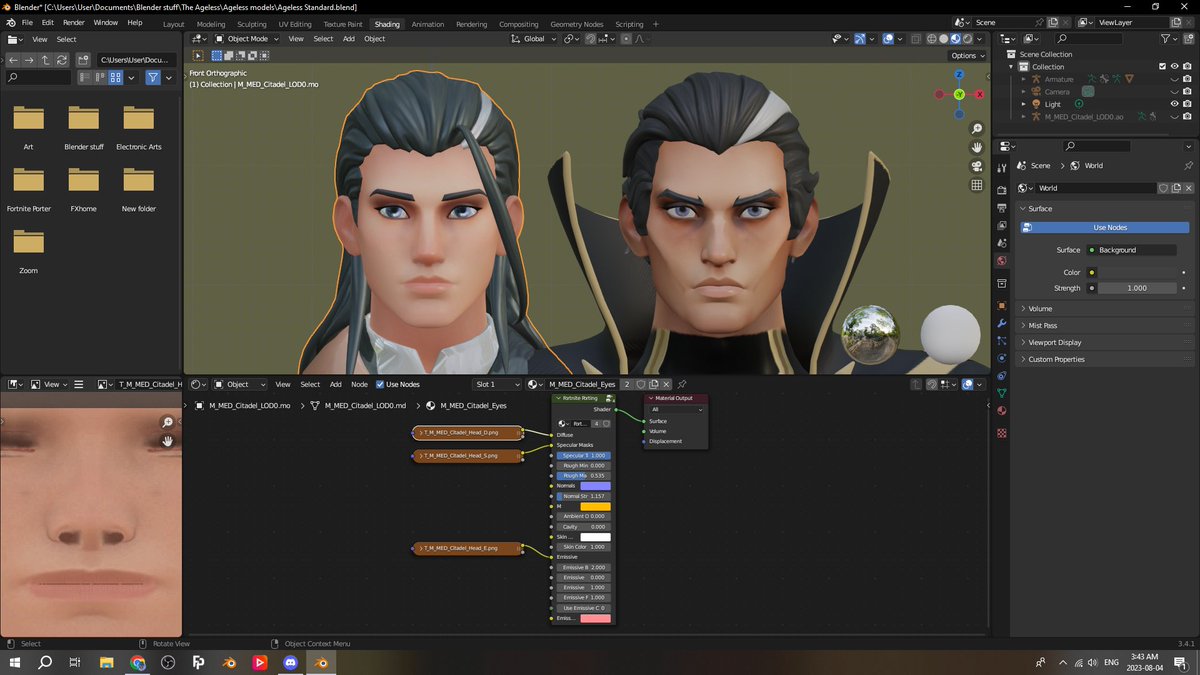 Phase_waves's tweet image. gehehehe, I'm happy with Ageless's new face textures &amp;gt;:D
-
#PhaseArt #FortniteArt