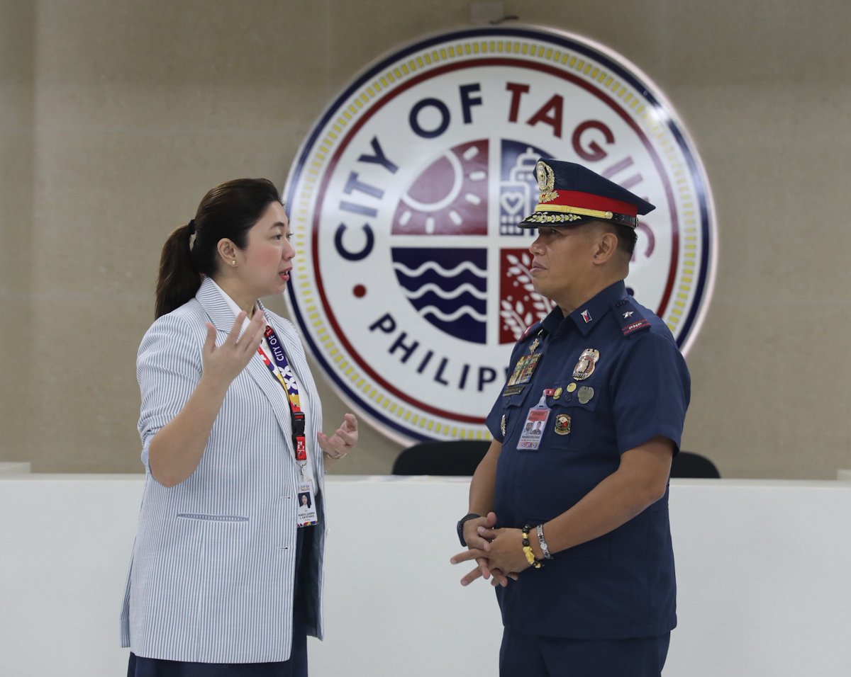 PioSPD's tweet photo. PBGEN RODERICK D MARIANO, District Director, SPD, rendered Courtesy Visit to Hon. Laarni “Lani” Cayetano, Mayor Taguig City on August 4, 2023, 2:00 PM at SM Aura, Bonifacio Global City, Taguig City. https://t.co/noGQ0fJhGF