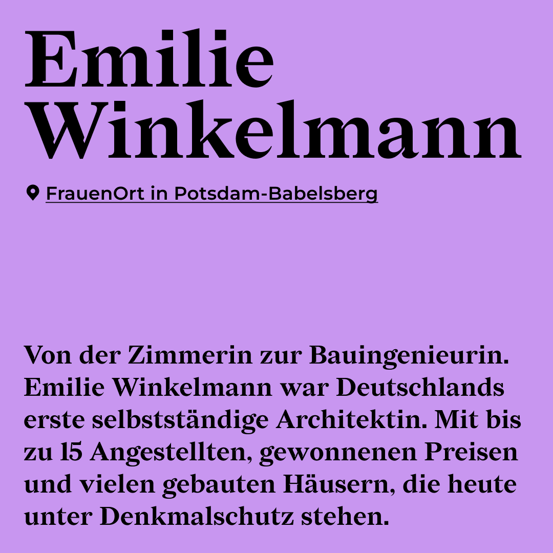 FPR_Brandenburg's tweet photo. Heute vor 72 Jahren starb die Architektin Emilie Winkelmann. Als Frauen in Deutschland noch nicht zum Studium zugelassen waren, schrieb sie sich als "E. Winkelmann" an der TH Hannover ein und studierte so vier Jahre lang. Neugierig geworden? Mehr Infos: https://t.co/KbnksBHZH6 https://t.co/JdXbazpjL3