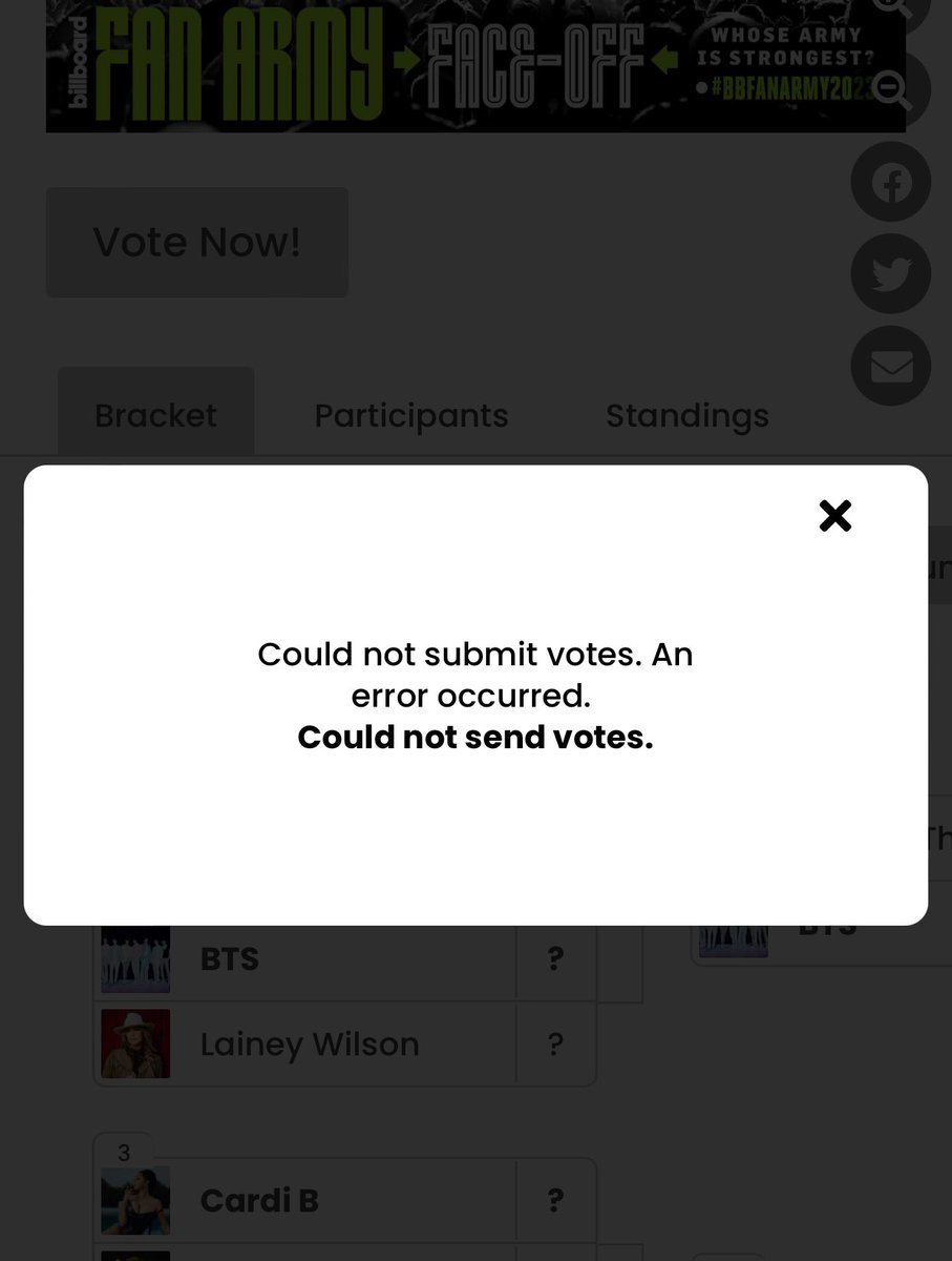 tickleforsb19's tweet photo. Kapag na-encounter n’yo ito IN THE MIDDLE OF VOTING, refresh lang nang refresh. Minsan mag-eerror 500 pa yung mismong site, refresh lang ulit. Wag eexit! https://t.co/f64U1TT2gX