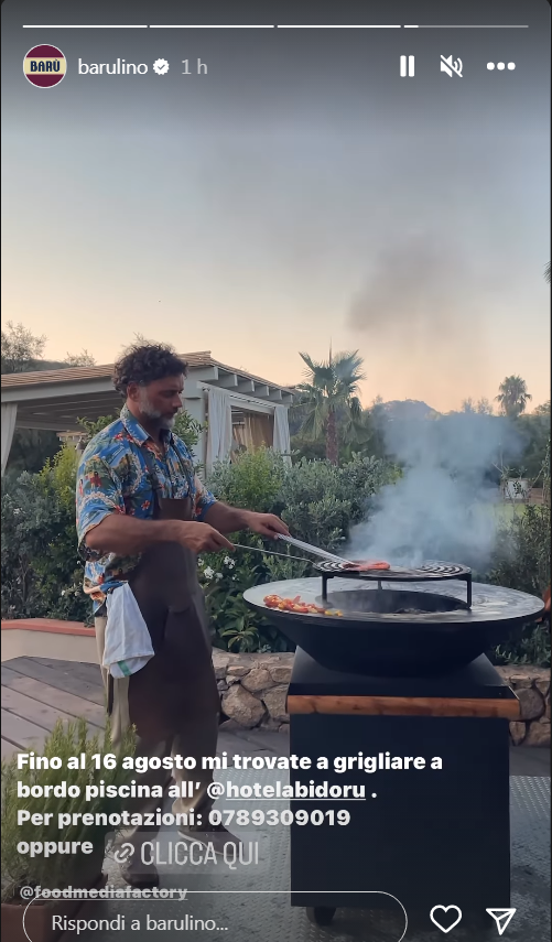 GermanaKlara's tweet photo. Le cose serie, importanti e belle
Si griglia fino al 16 agosto nello splendido scenario dell'  Abi d'Oru Resort 🔥👏
E dal 18 il programma su Food Network 🎉
#baru #Barulino
#Bracibeachedition https://t.co/kjS8vCXRYk
