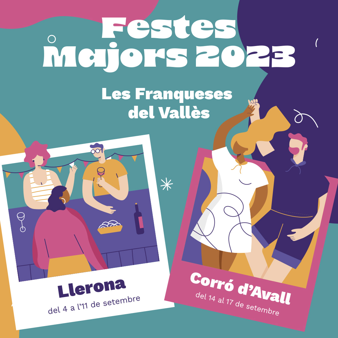 lesfranqueses's tweet photo. Ep, que encara no han acabat les Festes Majors de #lesFranqueses!
Al setembre és el torn de Llerona (del 4 a l'11) i de Corró d'Avall (del 14 al 17) de fer-nos gaudir de les seves propostes d'activitats, de música, de ball i de festa. https://t.co/nGCJ1oP0ng