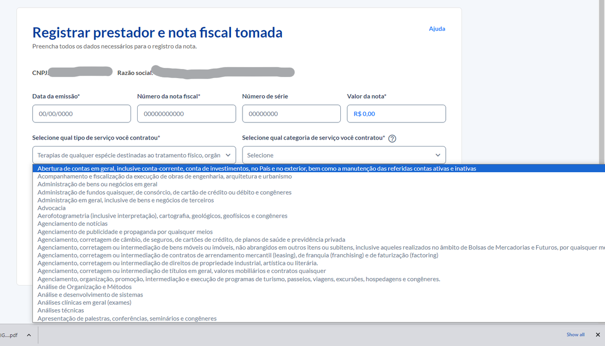 rafaelreuber's tweet photo. Sério @contabilizei ? Vocês podiam investir algumas horas para melhorar a usabilidade dessa seleção de tipo de serviço no registro de nota fiscal tomada! https://t.co/3y5mg4mBKS