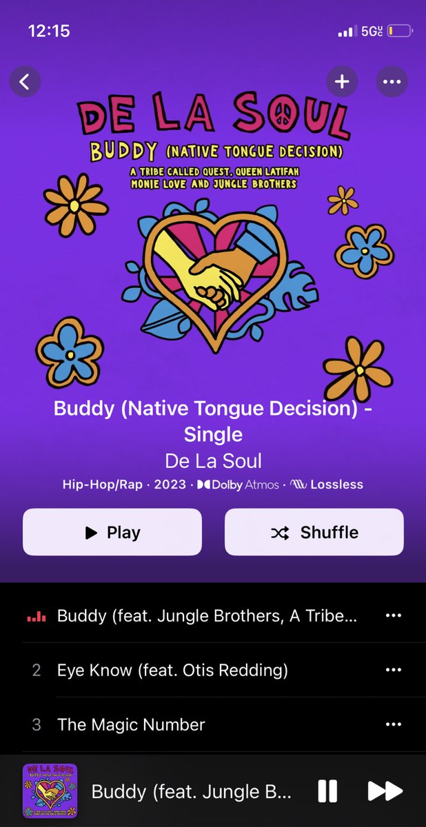 I was so happy seeing this last night. I turned on Buddy so fast! #nativetongues #delasoul #atcq #RIPPhife